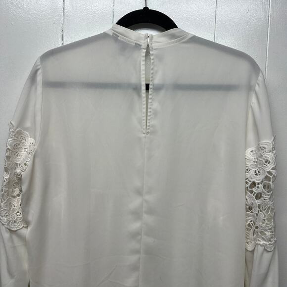 Express Crochet Office Workwear Party Cocktail Elegant Womens Top Size Large - Picture 7 of 11